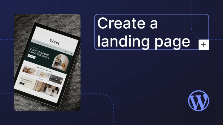 Create a landing page
