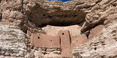 Historic Montezuma Castle and Well, home to The Sinagua Tribe. Near Sedona Arizona and Flagstaff.
